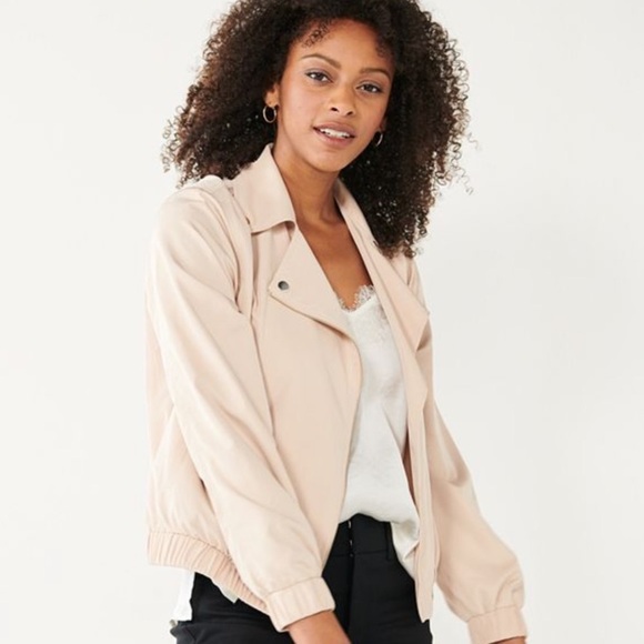 Women’s Nine West Moto/Bomber Jacket with Elastic Hemline - Picture 14 of 14